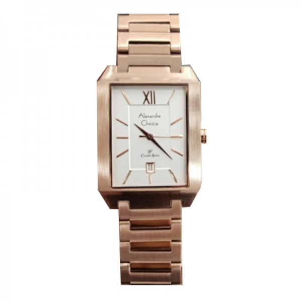 Alexandre Christie AC 8643 Rosegold White Man MDBRGSL